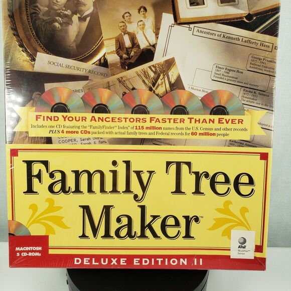 Vintage Windows Original Family Tree Maker 1996 Deluxe Edition II NEW Sealed - Picture 3 of 16